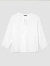 Organic Handkerchief Linen Round Neck Top