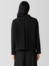 Organic Cotton Tweed Classic Collar Jacket