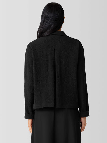 Organic Cotton Tweed Classic Collar Jacket