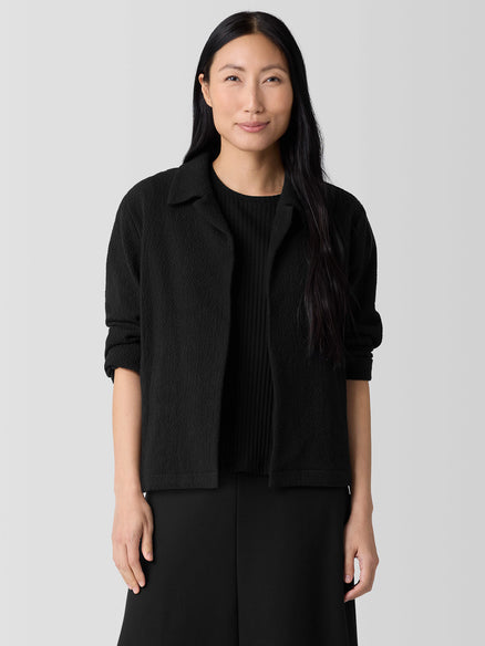 Organic Cotton Tweed Classic Collar Jacket