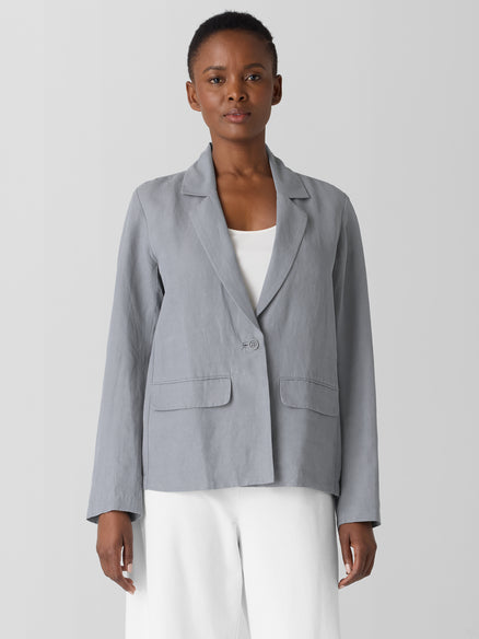 Linen Silk Twill Blazer
