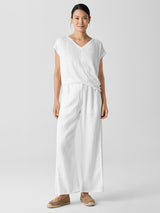 Organic Linen Wide-Leg Trouser Pant - White