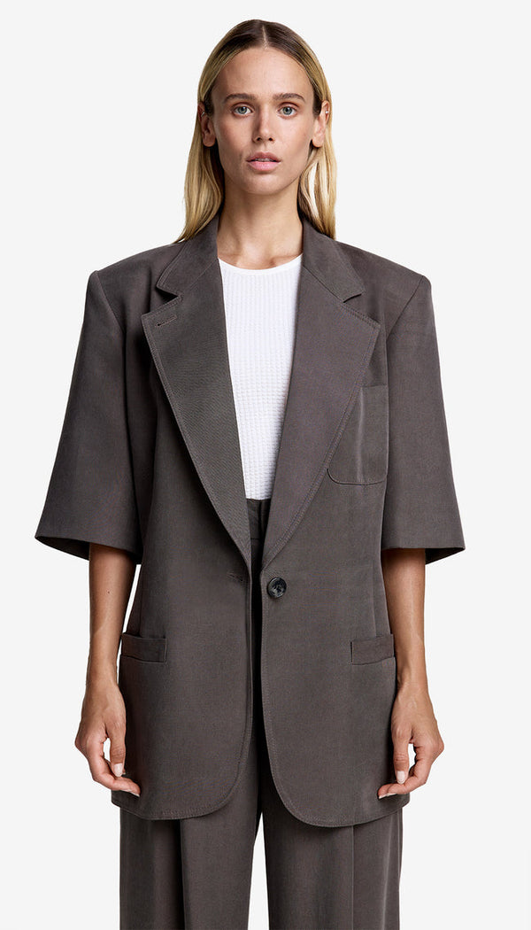 Short Sleeve Oversized Blazer