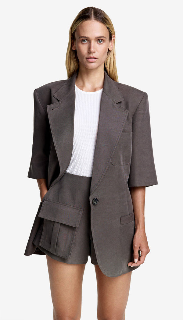 Short Sleeve Oversized Blazer