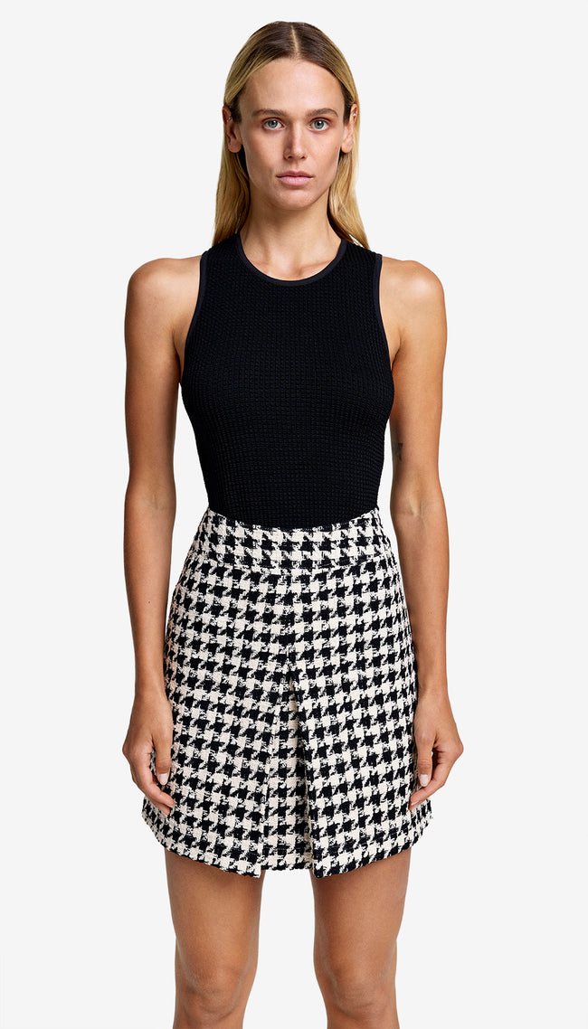 Single Pleat Mini Skirt