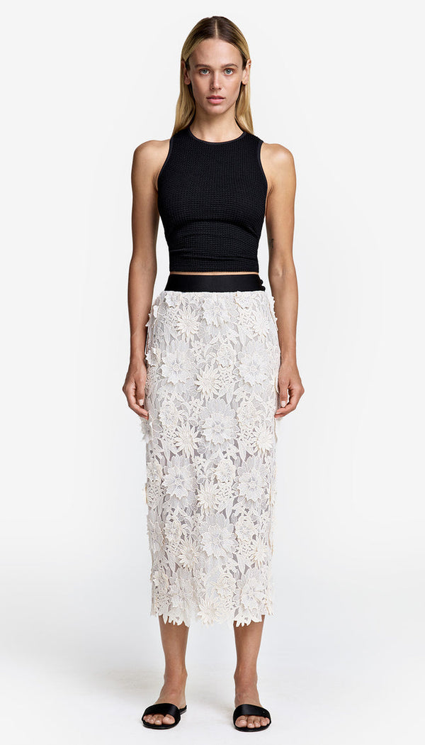 Applique Pencil Skirt