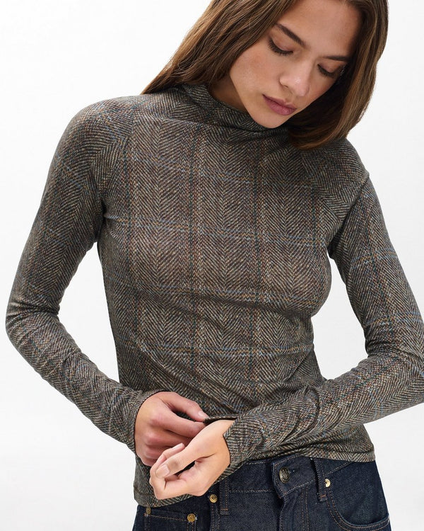 Shaw Plaid Turtleneck Tee