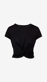 Twist Front Tee - Black