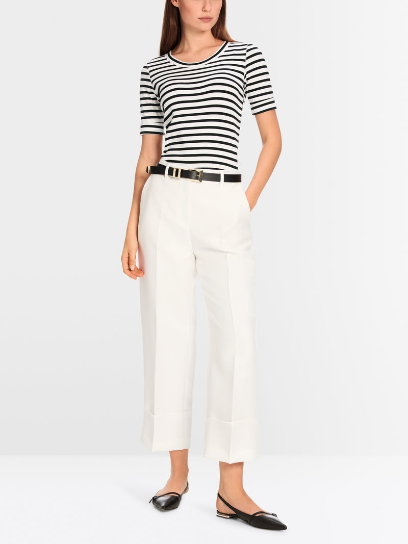 Striped T-shirt made of cotton rib