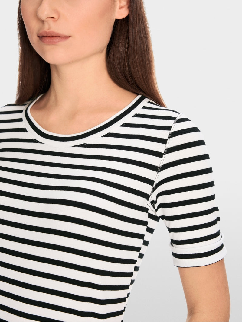 Striped T-shirt made of cotton rib