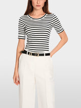 Striped T-shirt made of cotton rib