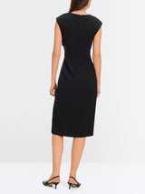 Dress with asymmetrical details