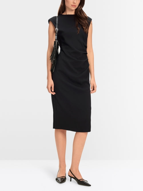 Dress with asymmetrical details