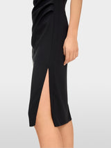 Dress with asymmetrical details