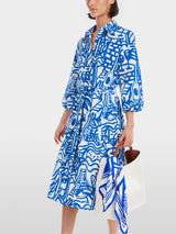 Shirt dress with painting print
