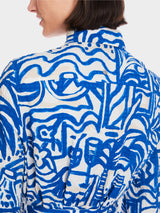 Shirt dress with painting print