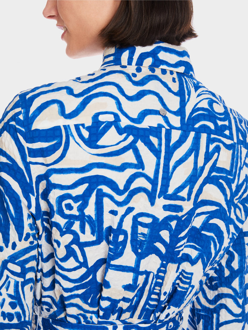 Shirt dress with painting print