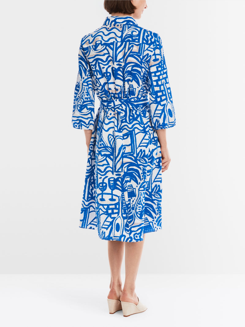Shirt dress with painting print