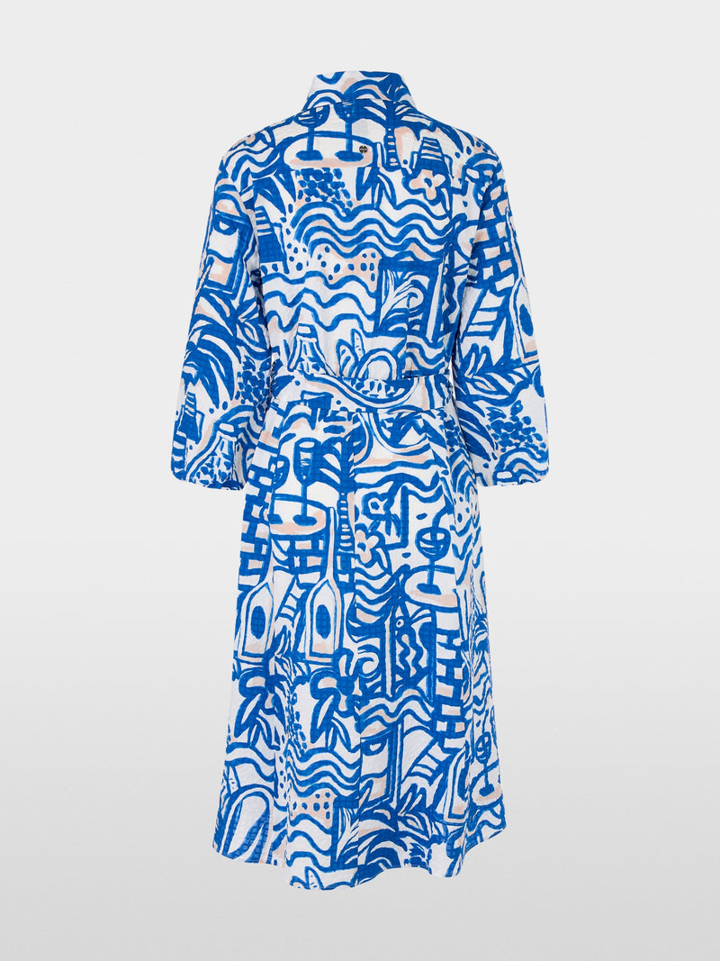 Shirt dress with painting print