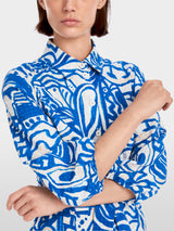 Shirt dress with painting print