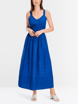Corset dress with pleats