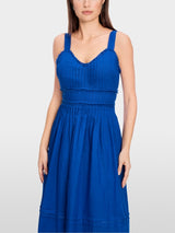 Corset dress with pleats