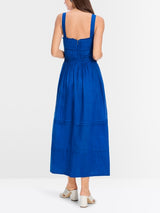 Corset dress with pleats