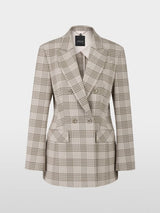 Blazer in shimmering plaid pattern