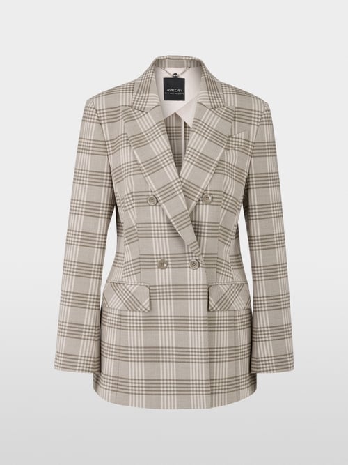 Blazer in shimmering plaid pattern