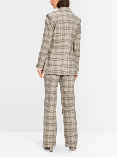 Blazer in shimmering plaid pattern