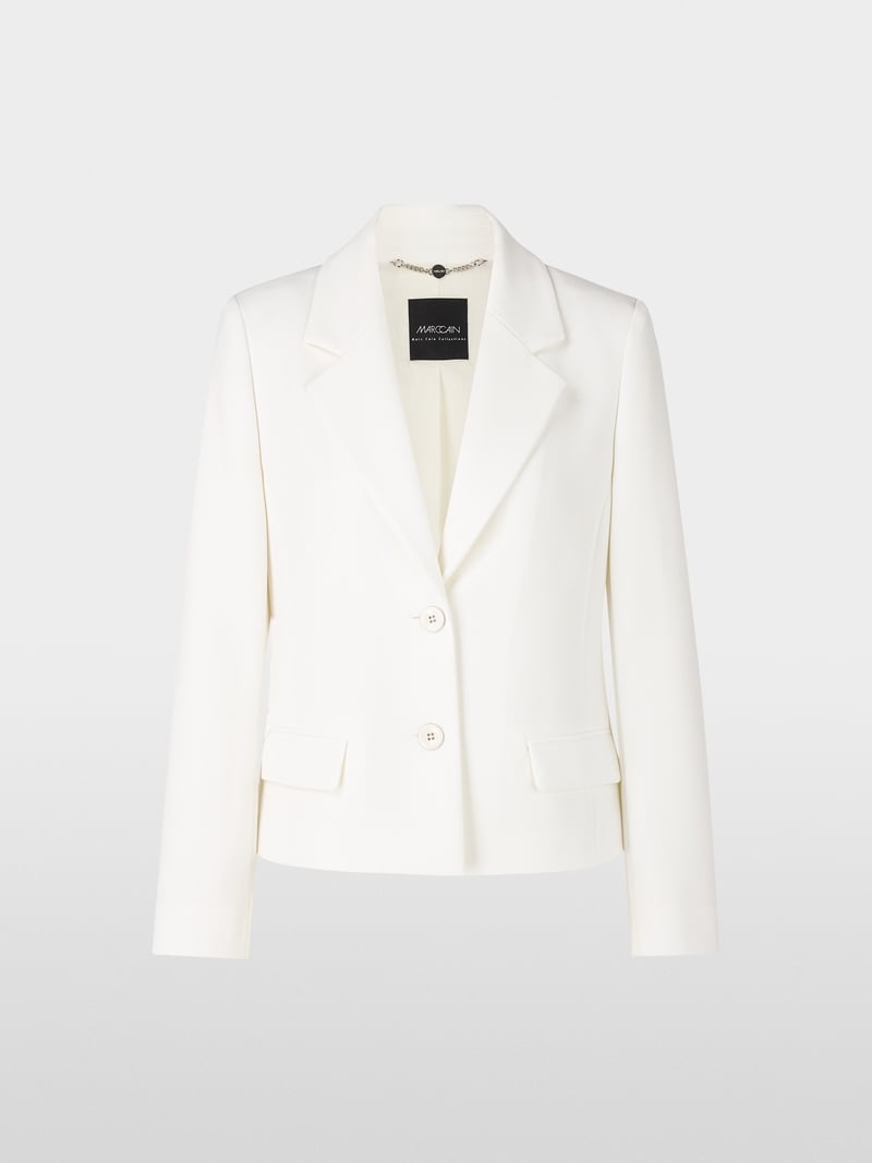 Short unicolour blazer in superstretch
