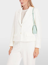 Short unicolour blazer in superstretch