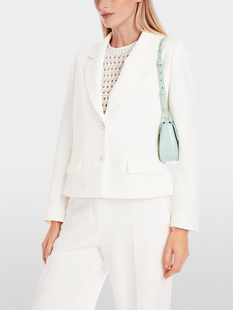 Short unicolour blazer in superstretch