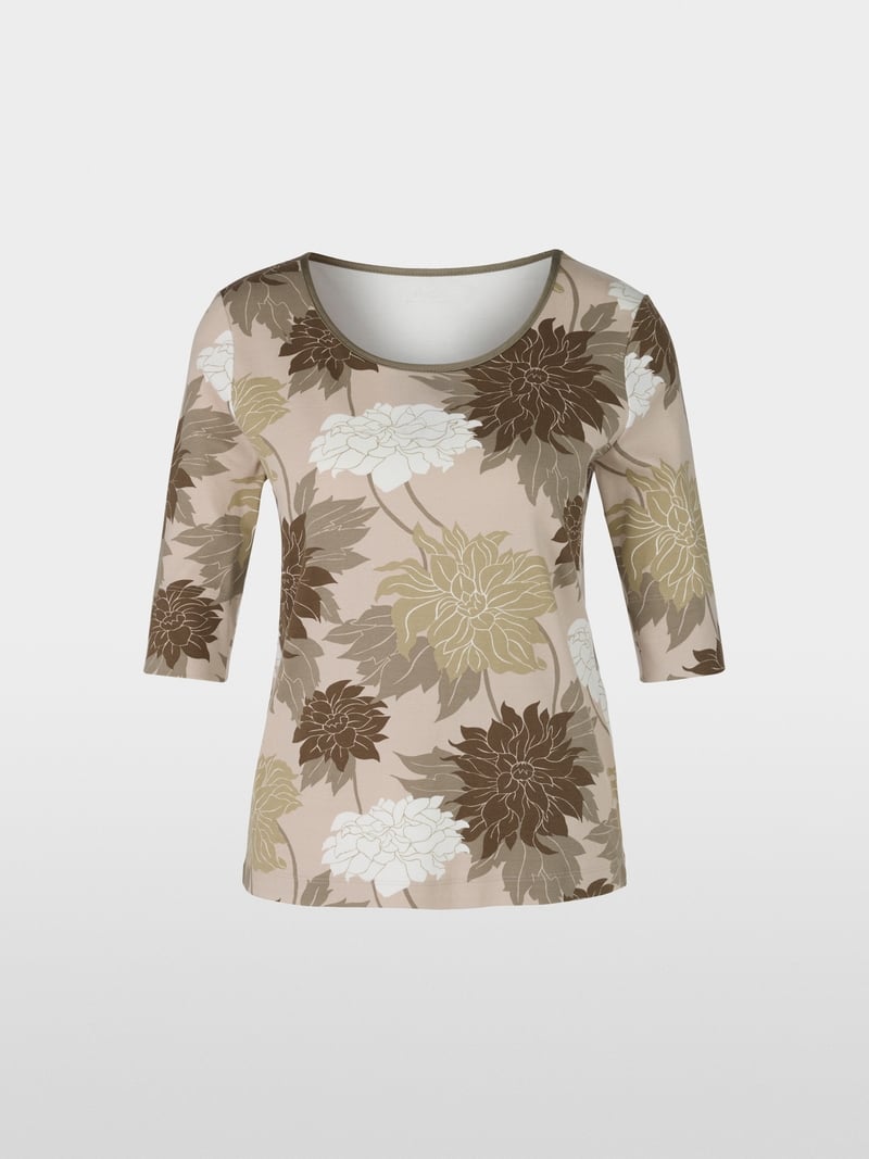 Floral ribbed T-shirt