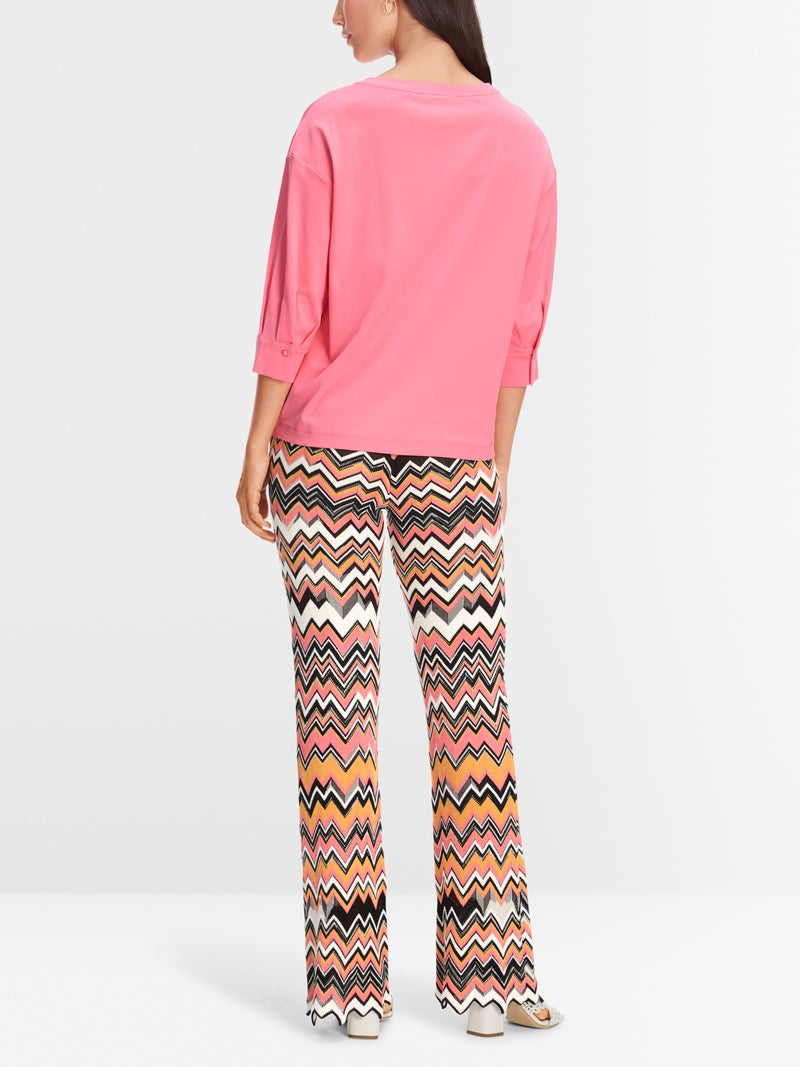 T-shirt with mid-length sleeves