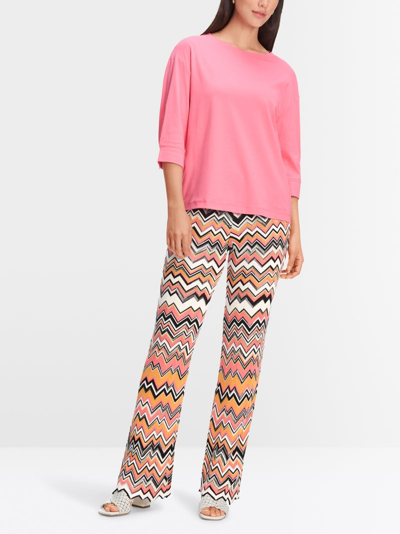 T-shirt with mid-length sleeves