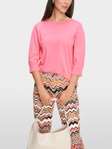 T-shirt with mid-length sleeves