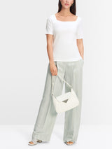T-shirt with square neckline - White