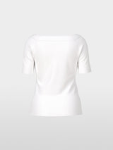 T-shirt with square neckline - White