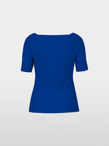T-shirt with square neckline - Gentian