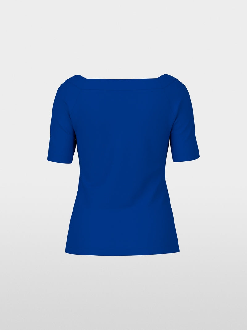 T-shirt with square neckline - Gentian