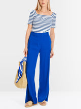 Striped T-shirt with square neckline