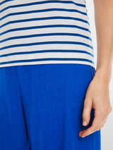 Striped T-shirt with square neckline