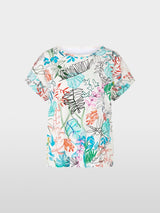 Oversized T-shirt with leaf design