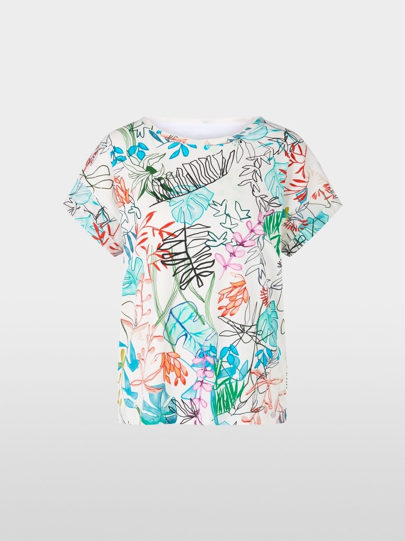 Oversized T-shirt with leaf design