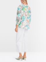 Wide blouse in airy fabric