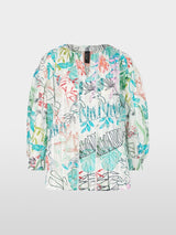 Wide blouse in airy fabric
