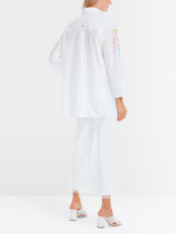 Organic cotton shirt blouse with print