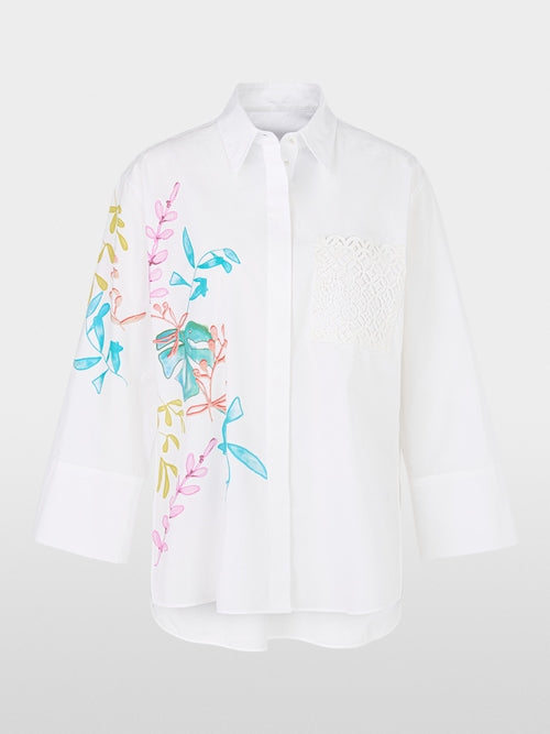Organic cotton shirt blouse with print