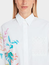 Organic cotton shirt blouse with print